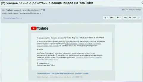 Financial Intermarket Brokerage Online Group довели до блокирования видео с отзывами об их обманной форекс организации в австрийском государстве - ЖУЛИКИ !!!