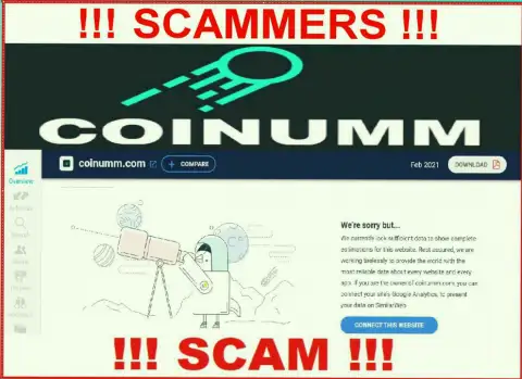 There isn't information about Coinumm Com thiefs on similarweb