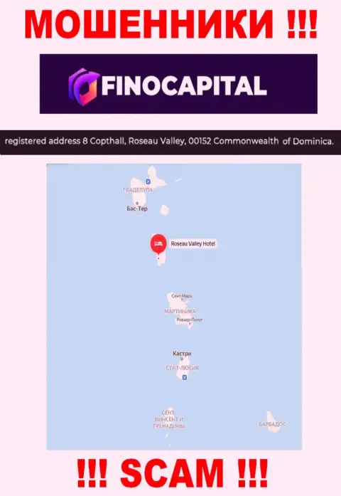 FinoCapital Io - это МОШЕННИКИ, пустили корни в офшоре по адресу - 8 Copthall, Roseau Valley, 00152 Commonwealth of Dominica