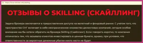 Skilling Ltd это компания, совместное взаимодействие с которой приносит только убытки (обзор)