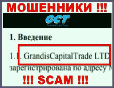 Руководителями Grandis Capital Trade оказалась организация - ГрандисКапиталТрейд Лтд
