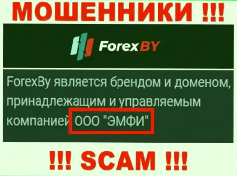 На официальном web-ресурсе Forex BY говорится, что указанной организацией руководит ООО ЭМФИ