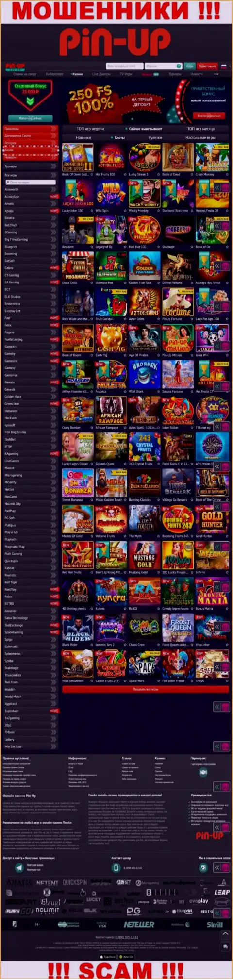 Pin-Up Casino - это официальный сайт интернет-мошенников PinUp Casino