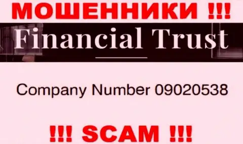 Регистрационный номер еще одних шулеров сети Интернет компании Financial-Trust Ru - 09020538