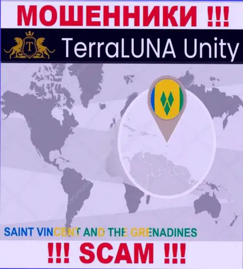Юридическое место регистрации шулеров TerraLunaUnity Com - Saint Vincent and the Grenadines