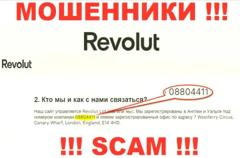 Будьте очень бдительны, присутствие номера регистрации у организации Revolut Com (08804411) может оказаться приманкой