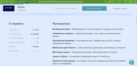 Условия сотрудничества online-обменника BTCBit в публикации на веб-ресурсе НикСоколов Ру