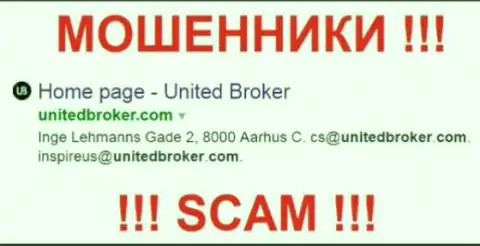 UnitedBroker - это ФОРЕКС КУХНЯ !!! SCAM !!!