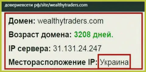 Украинская прописка компании ВелтиТрейдерс, согласно информации веб-портала довериевсети рф